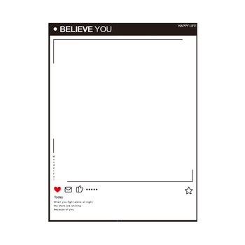 优学库 冰箱留言板 可爱卡通软胶贴磁贴立体装饰贴留言板 竖款ins风空白40*30cm赠配件新年礼物 热门商品