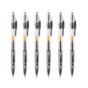 晨光(M&G)文具GP1008黑色中性笔 按动子弹头签字笔 办公用水笔0.5mm 12支/盒  1盒