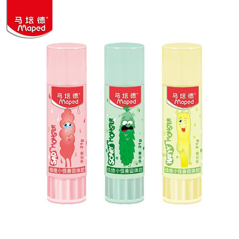 马培德（Maped）PVA固体胶棒21g 高粘度快干耐用胶棒 学生儿童手工DIY制作办公用品 颜色随机 746710CH情绪小怪兽