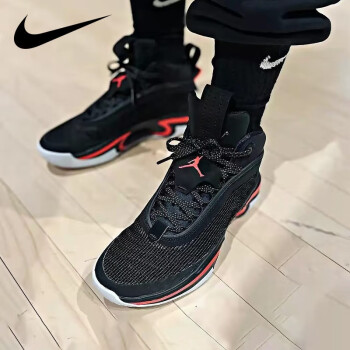 严选好物bebe8耐克aj36nikeairjordan36乔36男子实战运动篮球鞋黑红da