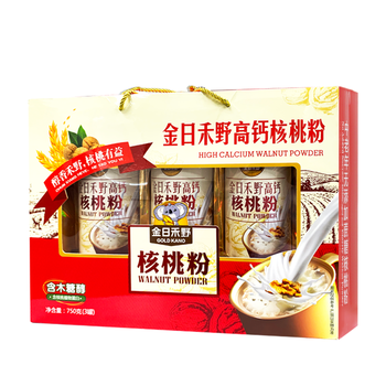 金日禾野高钙核桃粉礼盒880g中老年人营养品送礼长辈麦片早餐年货春节礼品