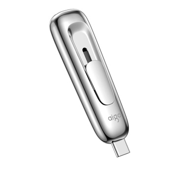 爱国者（aigo）1T USB3.2 Type-C双接口 高速固态U盘Z398Pro 银色 读速1070MB/s 大容量手机电脑两用优盘