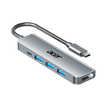 宏碁（acer）Type-C扩展坞USB3.0分线器拓展坞转HDMI转接头适用MacBook电脑转换器4K投屏PD充电器五合一