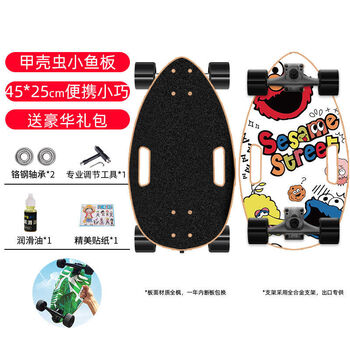 冲浪板小鱼板冲浪板滑板儿童6一12岁以上版小鱼板陆地冲浪陆冲板卡通