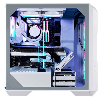 酷冷至尊(CoolerMaster)HAF500白 EATX中塔电脑机箱 2x20ARGB风扇/显卡风扇/双360水冷位/Type-C3.2/4090