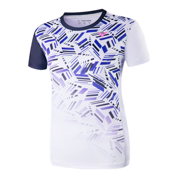 VICTOR威克多胜利羽毛球服透气快干女款T恤 T-26001TD 白色 L 