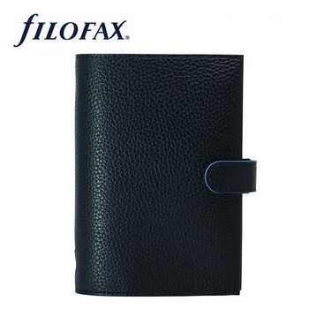 Filofax笔记本英国进口高档活页手帐软皮面简约商务办公会议记录日程礼品礼盒装POP A6黑色029409伴手礼