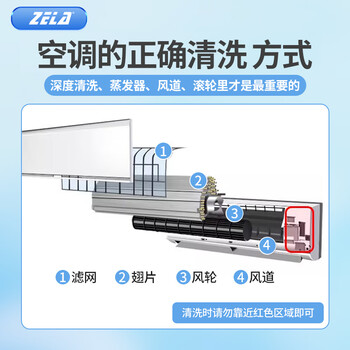ZELA空调清洗接水罩全套工具接水袋挂柜机通用内外机免拆清洁套装