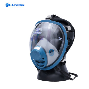 海固 HAIGU HG-800防毒面具全面罩有毒气体喷漆农药甲醛放毒面罩（不含过滤件） 蓝色