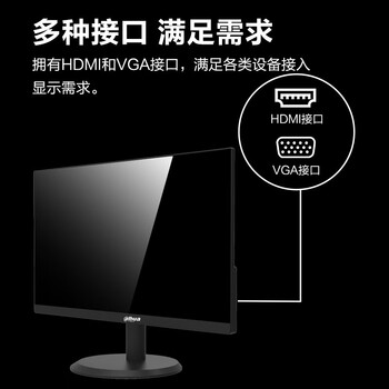 dahua大华22英寸监控显示器 1080P高清画质 大广角低功率 多接口高清宽频监视器 DH-LM22-J200 dahua大华22英寸监控显示器 1080P高清画质 大广角低功率 多接口高清宽频监视器 DH-LM22-J200
