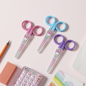 晨光（M&G）儿童卡通安全帽剪纸刀剪子米菲系列可爱小剪刀颜色随机FSS91303 单把装