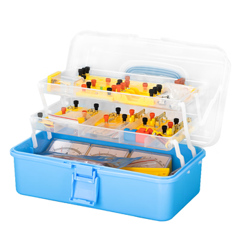 得力（deli）电磁学实验箱豪华款 初中物理实验全套电磁学备考 电学实验箱 学生文具生日开学礼物教材同步92件