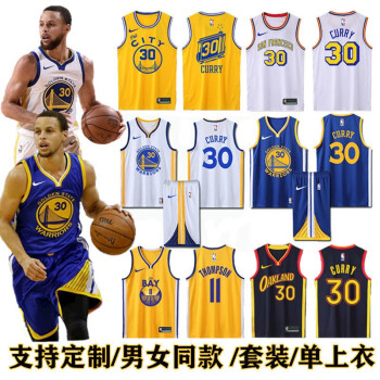 騰讯体育nba官方旂舰同款勇士队30号球衣11号汤普森篮球服套装35号