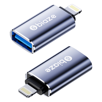 毕亚兹 Lightning转USB苹果OTG数据转接头支持U盘转换器接口iPad平板iPhone 外接U盘/鼠标/键盘/A52