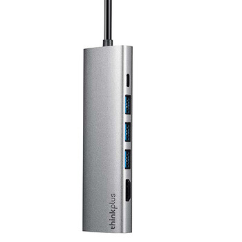 ThinkPad联想 Type-C扩展坞 USB分线器 RJ45千兆网口转接头 HDMI转换器 PD快充 苹果笔记本拓展坞LC06-R