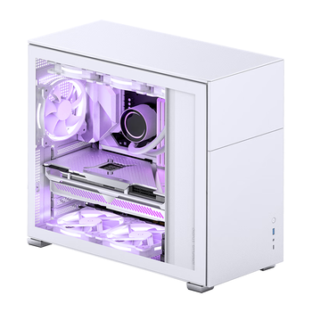 乔思伯(JONSBO)松果D41 标准版白色 ATX机箱(双360冷排/ATX电源/Type-c Gen2 10Gbps+/垂直风道/长显卡)