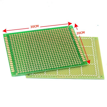 优品沃目万能板万用板电路板9*15洞洞板面包PCB线路板10*15cm实验板焊接 20*30CM单面绿油喷锡板