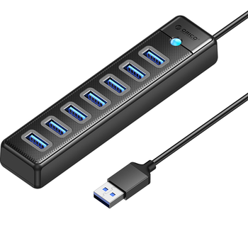 奥睿科（ORICO）USB3.0扩展器7口扩展坞HUB集线多接口延长转换器独立供电笔记本台式拓展坞适用联想华为PW7U-U3-10
