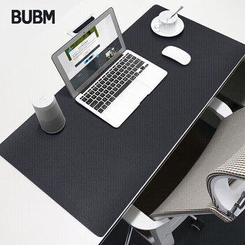 BUBM 鼠标垫中号办公室桌垫笔记本电脑垫键盘垫写字台桌垫游戏家用垫子防水支持大货定制 黑色中号单面