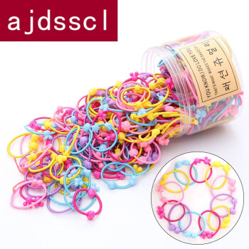 ajdsscl韩版儿童发圈不伤发宝宝橡皮筋卡通罐装发绳女孩公主扎头皮筋