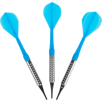 迪卡侬软式飞镖适用软式电子飞镖盘3支装初学者公镖蓝色-S100-2540278