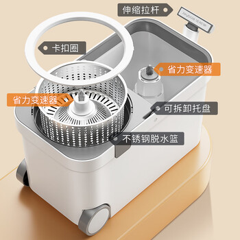 佳帮手旋转拖把2头家用一拖净免手洗2025拖地神器洗拖一体墩布带桶一套 佳帮手旋转拖把2头家用一拖净免手洗2025拖地神器洗拖一体墩布带桶一套