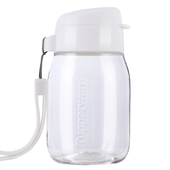 特百惠（Tupperware）嘟嘟企鹅350ML塑料杯夏季儿童可爱水杯子男女学生带提绳 小白嘟