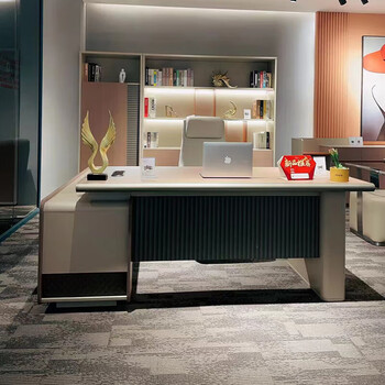 圣玛世家轻奢老板桌简约高端董事长办公室大气大班台经理总裁桌带灯 圣玛世家轻奢老板桌简约高端董事长办公室大气大班台经理总裁桌带灯