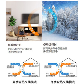 松下（Panasonic）FY-35ZDP1C 新风系统 中央全热交换器 管道式智能双向流循环净化去PM2.5 （不含安装 不含辅材）