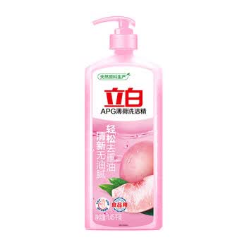 立白洗洁精【实惠囤货 呵护家庭】APG薄荷精1450g+钢丝球1只