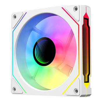 雷匠 (RAYARTI) 棱镜4PRO 12cm机箱风扇 散热风扇 海景房机箱风扇 白色正叶 ARGB神光同步/PWM智能温控
