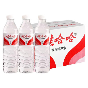 娃哈哈饮用纯净水596ml*24瓶整箱 日常办公饮用水（包装随机）
