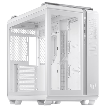 华硕TUF GAMING GT502 白色弹药库机箱 白色线缆/双仓设计/免工具拆卸/白色海景房/创新散热/GPU支架