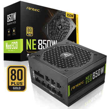 安钛克 Antec NE850金牌全模组/全日系电解电容/配Pcle16Pin电源线/风扇启停/电脑主机电源850W