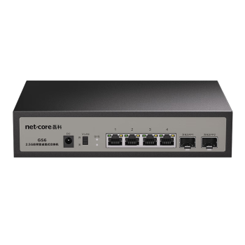 磊科（netcore）GS6 6口企业级交换机4个2.5G电口+2个万兆SFP光口 支持向下兼容1G光电模块 千兆网络分线器