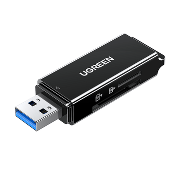 绿联USB3.0高速读卡器 SD/TF内存卡读卡器 支持相机单反手机电脑行车记录仪监控无人机储存卡读卡器
