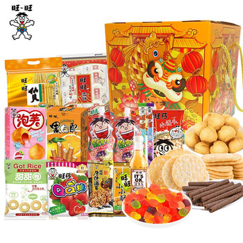 旺旺巨型零食大礼包网红大礼盒仙贝雪饼年货送礼员工福利【1481g(配