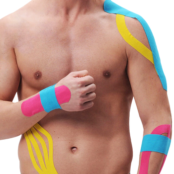 驰动肌肉贴运动绷带弹力性肌贴自粘肌内效贴拉伤运动胶带贴布5cmx5m蓝