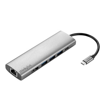 ThinkPad联想 Type-C扩展坞 USB分线器 RJ45千兆网口转接头 HDMI转换器 PD快充 苹果笔记本拓展坞LC06-R