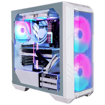 酷冷至尊(CoolerMaster)HAF500白 EATX中塔电脑机箱 2x20ARGB风扇/显卡风扇/双360水冷位/Type-C3.2/4090
