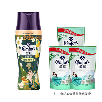 金纺国风洗衣除菌留香珠鹅梨+沉香180G+金纺柔顺剂400G*4 3.56斤装