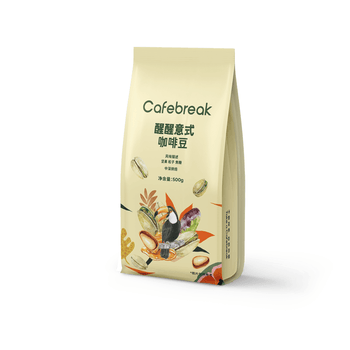 布蕾克（cafebreak）咖啡豆醒醒意式拼配醇厚低酸中深烘培美式拿铁500g情人节礼物