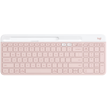 罗技（Logitech）时尚系列 K580 键盘 蓝牙键盘 办公键盘 无线键盘 便携超薄键盘 笔记本键盘 平板键盘  茱萸粉