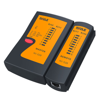 HAILE网线测线仪多功能网络/电话线测线仪抗干扰弱电耐压63V可带电检测屏蔽/非屏蔽信号通断检测 HJ-520