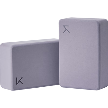 Keep 瑜伽砖辅助拉伸磨砂稳固防滑瑜伽舞蹈EVA环保材质 木槿紫一对装