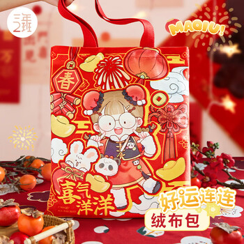 三年二班麻球MQ大佬2026马年绒布包学生用可手提拎书袋学生补习包儿童补课袋作业收纳袋书包