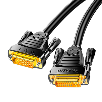 山泽DVI线dvi24+1数字高清公对公笔记本电脑投影仪显示器视频连接线 dvi-d信号转换线 1.5米 DV-8015