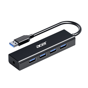 宏碁(acer)USB3.0分线器拓展坞 HUB集线器高速4口扩展坞转接头适用台式电脑笔记本一拖多接口转换器延长线