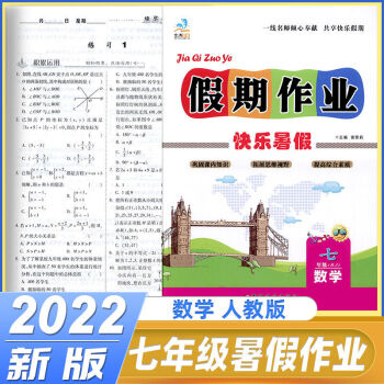 年级下册语文数学英语政治历史7年级假期作业练习暑假作业数学人教版