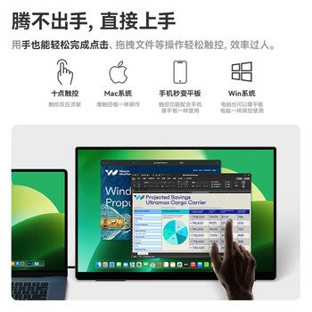 EHOMEWEI16英寸OLED便携式显示器 笔触触控电脑笔记本switch手机Ps5外接扩展副屏RO5 Pro EHOMEWEI16英寸OLED便携式显示器 笔触触控电脑笔记本switch手机Ps5外接扩展副屏RO5 Pro
